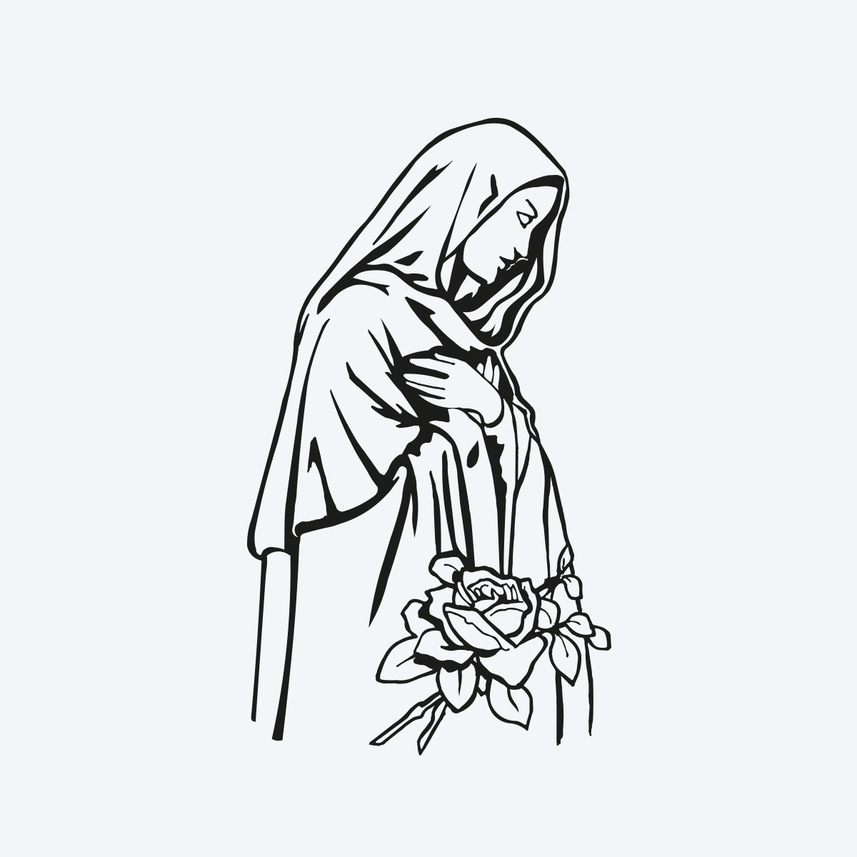 disegno per incisione madonna su lapide