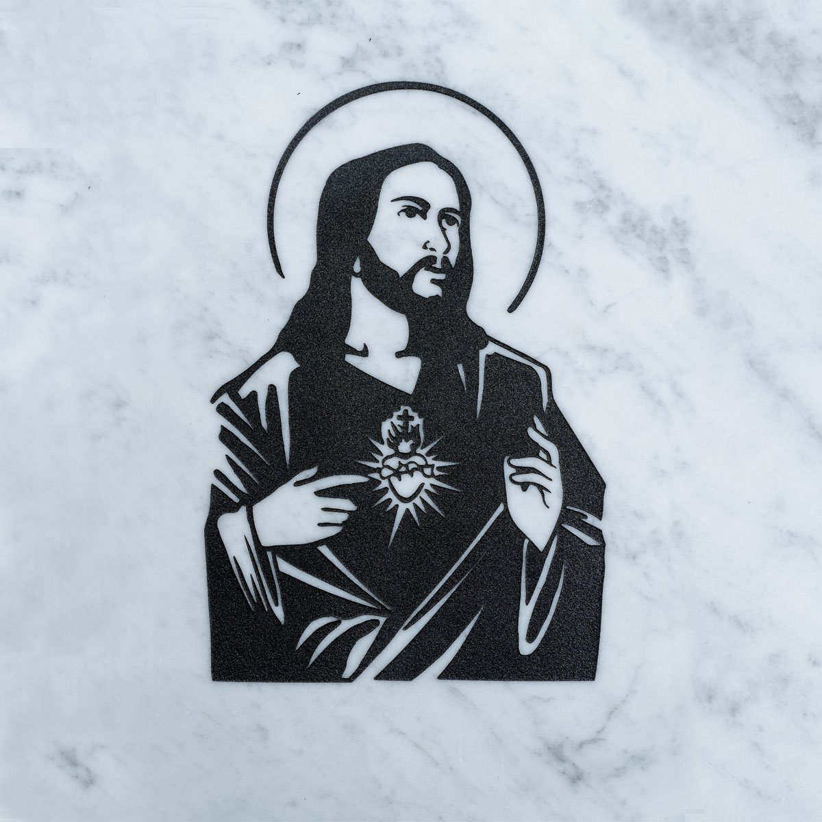 sabbiatura Gesù su lapide